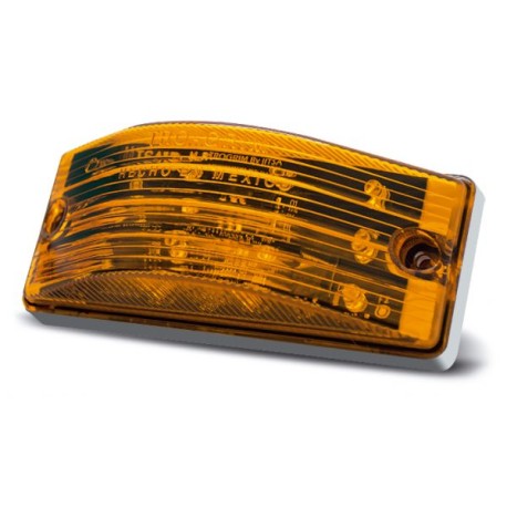 PLAFÓN LATERAL ABS CROM 12 LEDS C/ESTROBO AMBAR