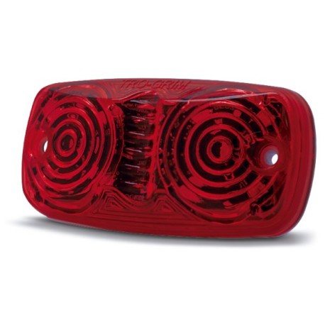PLAFÓN LATERAL, ABS BLANCO, 13 LEDS, ROJO