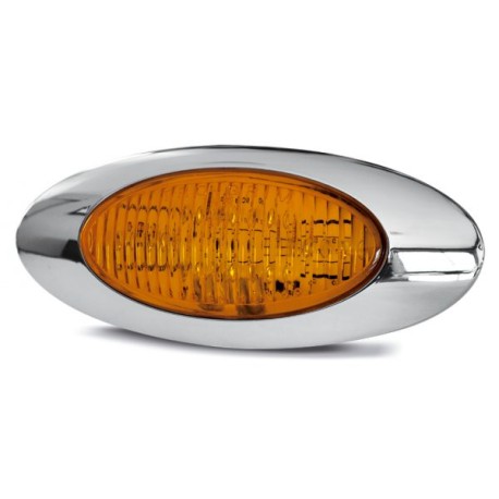 PLAFÓN LATERAL, ABS CROMADO, 10 LEDS SIN MOVIMIENTO, ÁMBAR