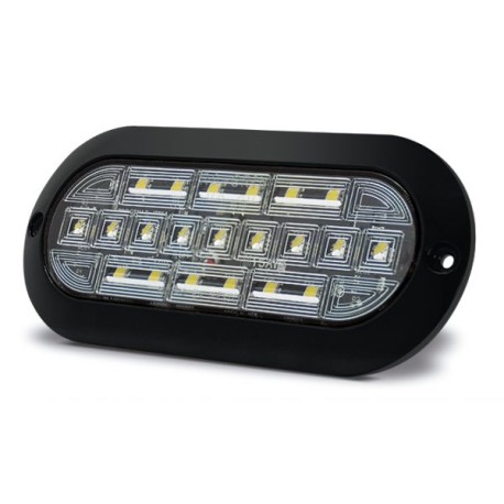 PLAFÓN OVAL EXTRAPLANO ABS NEGRO 9 LEDS SMD BLANCO
