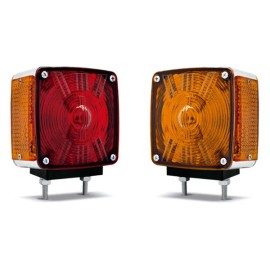 DIRECCIONAL CUADRADA, ABS CROMADO, 40 LEDS
