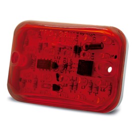 PLAFÓN LAT.CROM.20LEDS ROJO C/FUN.CUARTO Y ESTROBO
